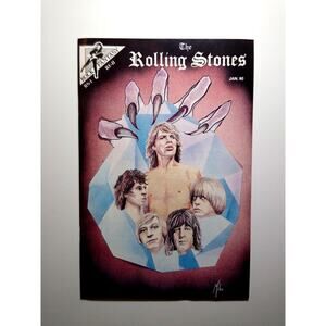 The Rolling Stones Rock Fantasy Comic Jan 1990 Classic Rock Artwork Vintage NOS
